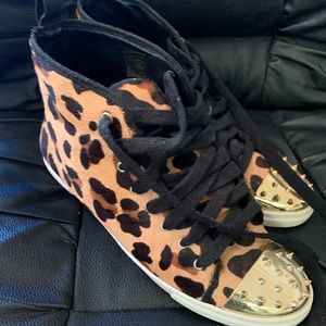 Calf hair sneakers by Schutz